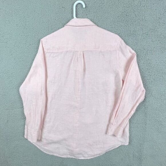 LORD & TAYLOR WOMENS PINK LINEN BLOUSE SIZE 0X - Picture 4 of 10